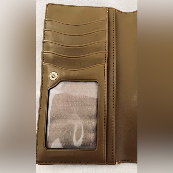 Lauren Ralph Lauren Crosshatch Black Pattern Slim Wallet, EUC - Picture 7 of 10